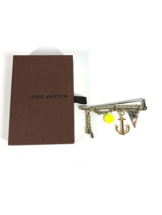 Louis Vuitton Brooch Rope Logo Metal Silver - Picture 9 of 9